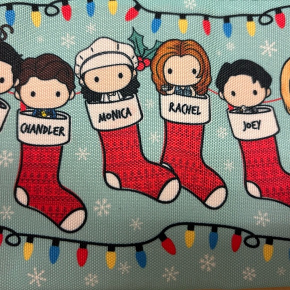 NEW Friends Television Series Christmas Themed Canvas Case With Zipper. - Picture 4 of 9